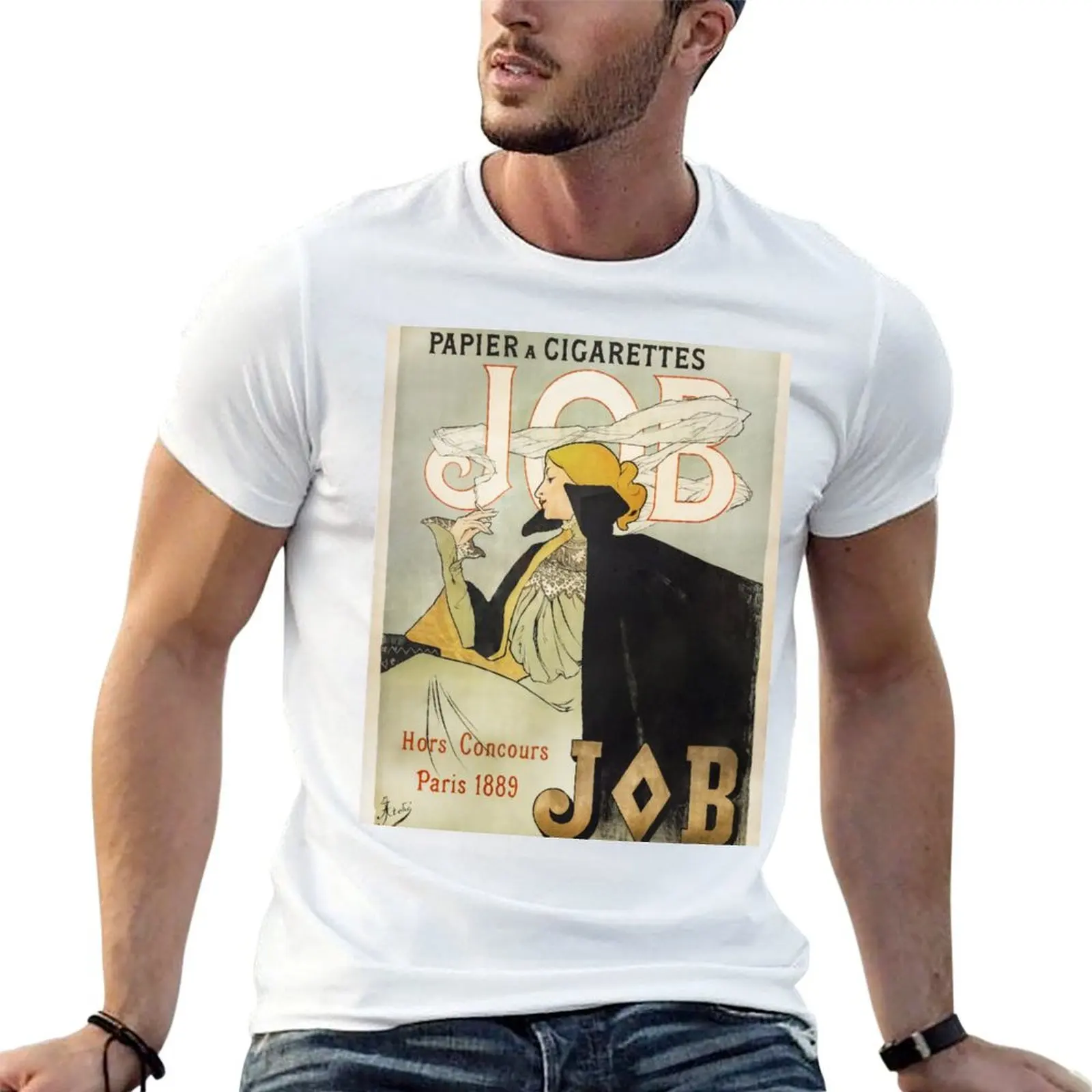 Affiche pour le papier à cigarette JOB - Jane Atché, 1896 T-Shirt Big and Tall Basic Tee Shirt
