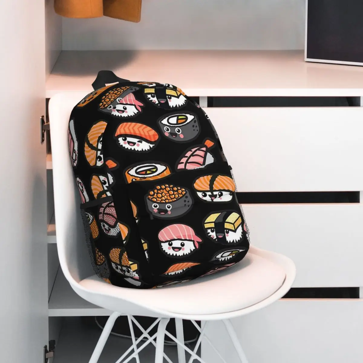 Sacs à dos décontractés pour la famille sushi, cartable pour adolescent, sacs d'école pour étudiants, sac à dos pour ordinateur portable, sac initié, grande capacité