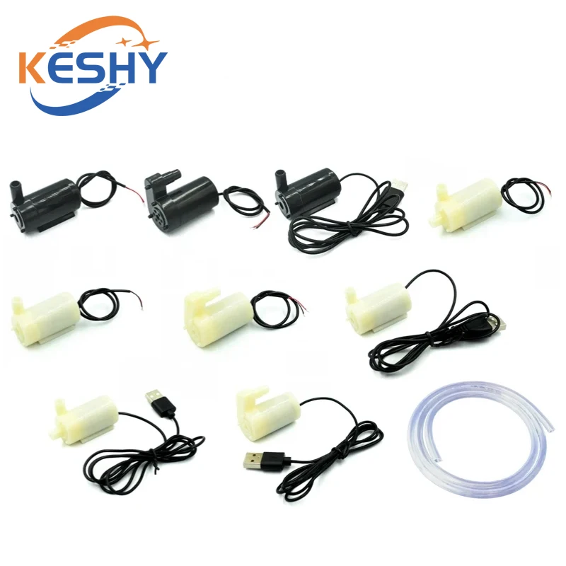 New DC 3V Mini Micro Water Pump Horizontal Small Submersible Pump DC 3W Fountain Vertical Small Water Pump 4.5V 5V 6V Amphibious