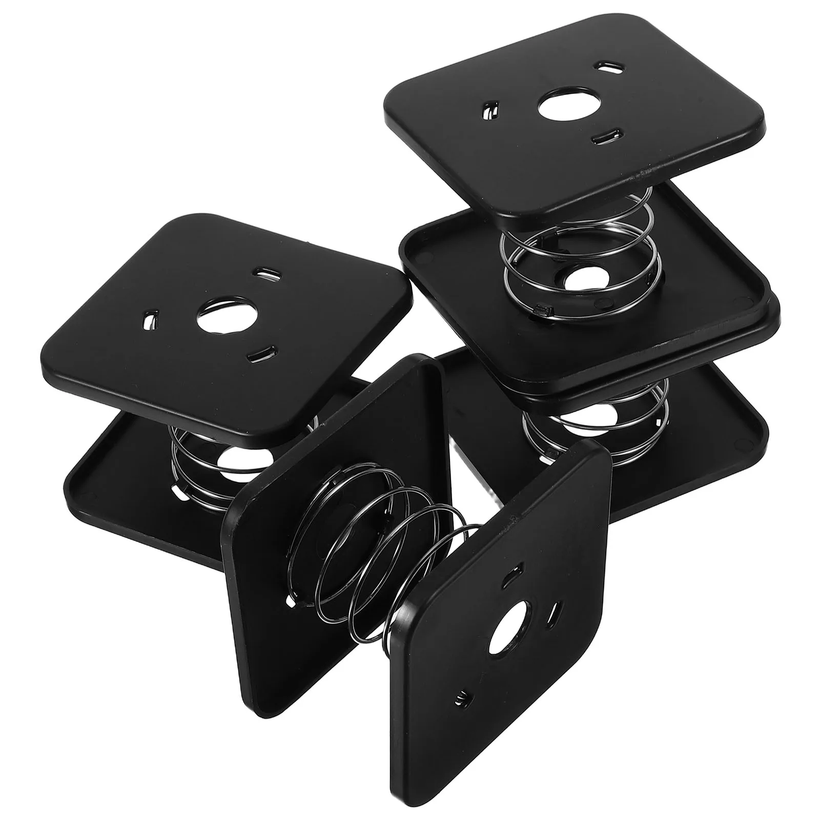 4 Pcs Tissue Box Elastic Holder Automatic Lifting Spring Bathroom Spring. Paper Car Dispenser Plastic Black Office