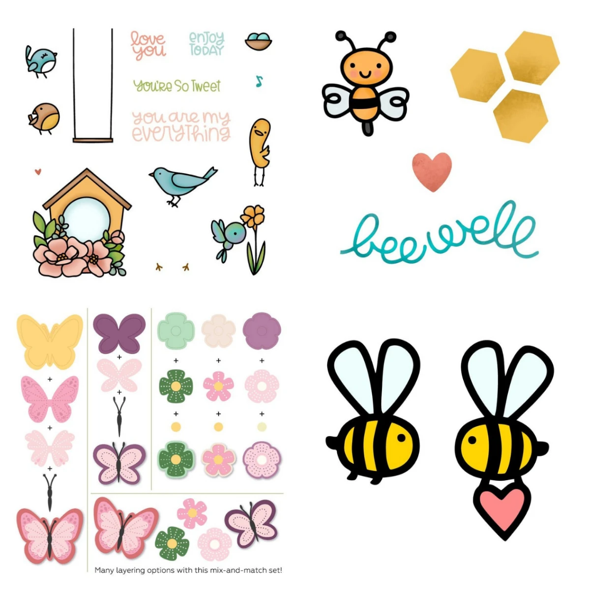 

April 2026 New Metal Cutting Dies Clear Stamps Stencil for DIY Scrapbook Paper Embossing Honeycomb Peonies Bag Flower Butterfly