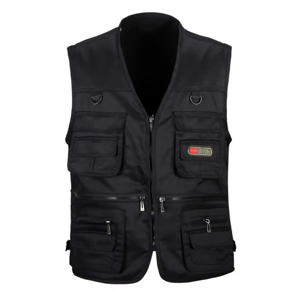 Men Vest Coat Casual Men Photographer Waistcoat Men Multi Pocket Fishing Waistcoat Sleeveless Work Jacket Climbing Vest