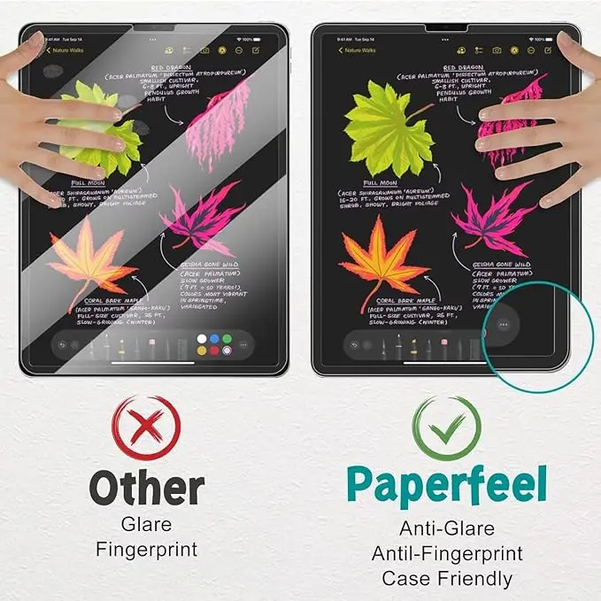2PCS Paperfeeling Screen Protector For IPad Air 13/11 2025 IPad Pro 13/11 2024 IPad 11 10 9 8 7th 9.7 Inch Generation Film - view 4