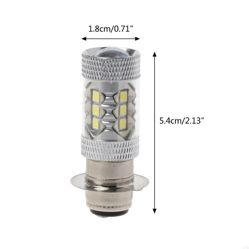 124B Universal Motorcycle Bicycle Headlight Bulb PX15D H6 80W 6500K 16 LED Indicator Lamp Bulbs Easy to Install