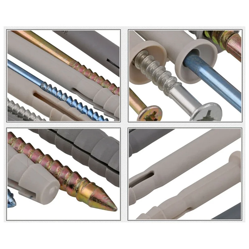 5/10/20 قطعة البلاستيك الذاتي الحفر دريوال و مرساة جدار M6 M8 M10 مع طقم مسامير ربط جدار التوصيل مرساة توسيع الترباس الأنابيب العمود