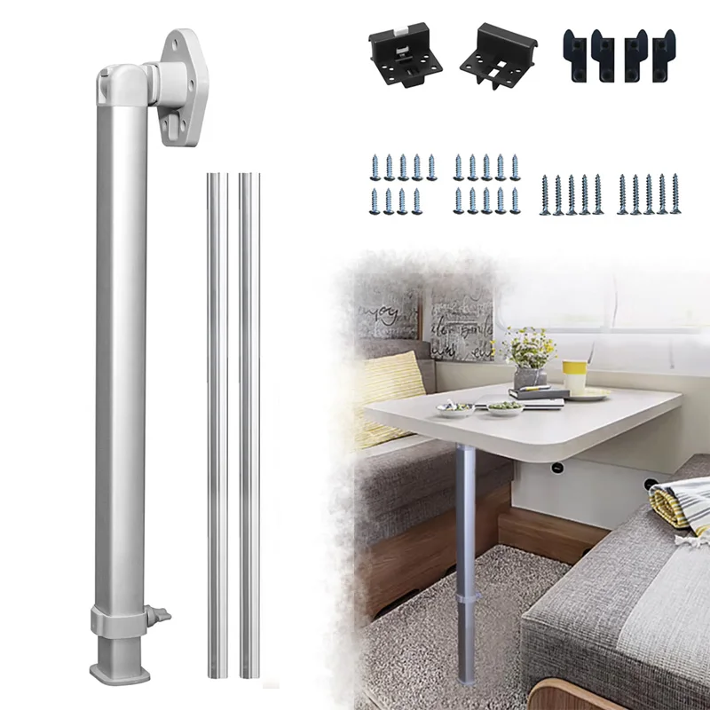 أرجل طاولة RV قابلة للتمديد، سهلة التركيب، مع قضبان متقاطعتين، قابلة للطي للتخزين، مناسبة للمركبات الترفيهية والمقطورات والتخييم.