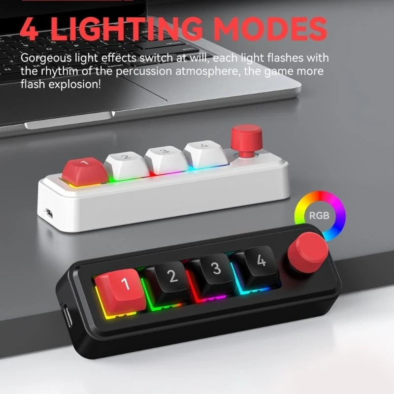 K3NB 4 Mechanical Gaming Keyboard Customizable Hot Swap with LED Lighting