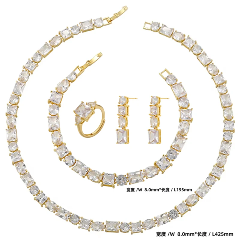 Luxury Necklace for Women White Stone Crystal Chokers, Trendy Men\'s Necklaces Jewelry New Year Gifts Wholesale:VL232
