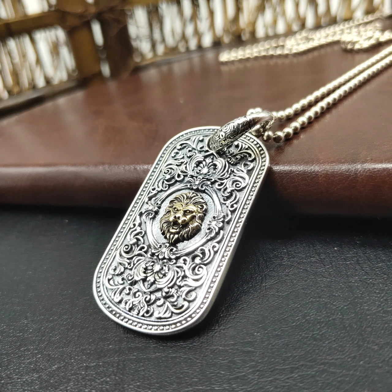 luxuryniche style military brand necklace trendy easiest for matchmen sterling silver hip hopfashion street lion pendant