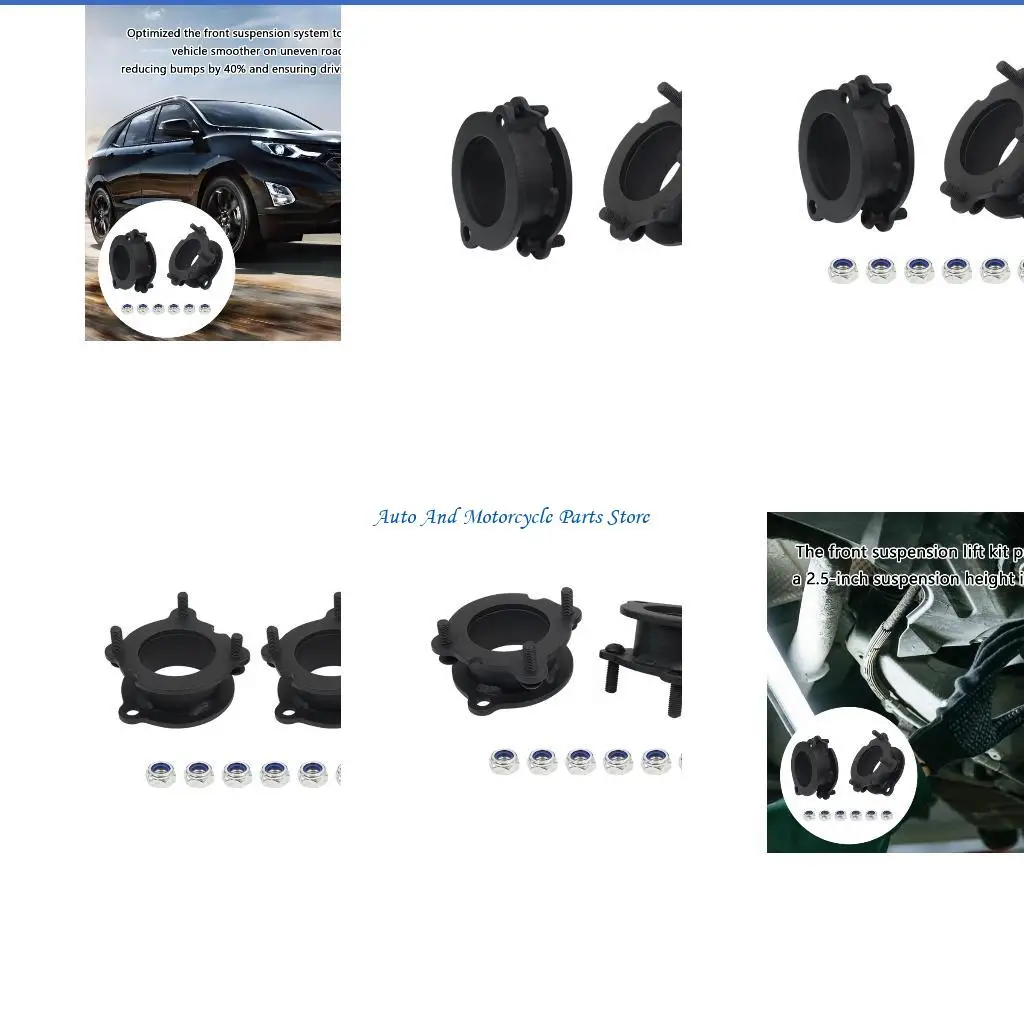 

P9FD Front Suspension Leveling Spacers 2.5 Inch Lift Height Upgrades Metal Front Leveling set for Vehicle 2002 to 2009