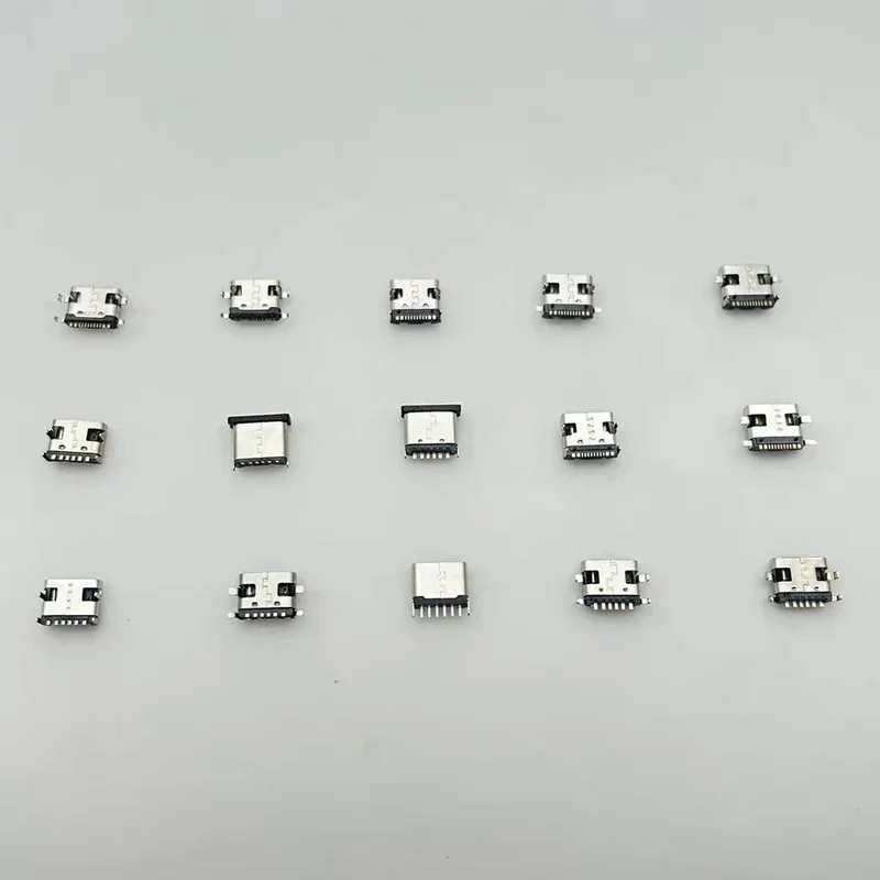 10Pcs Type C Connector Charging Port 2/6/16/24Pin Jack Socket Soldering Connector USB-C Female DIY Repair Adapter