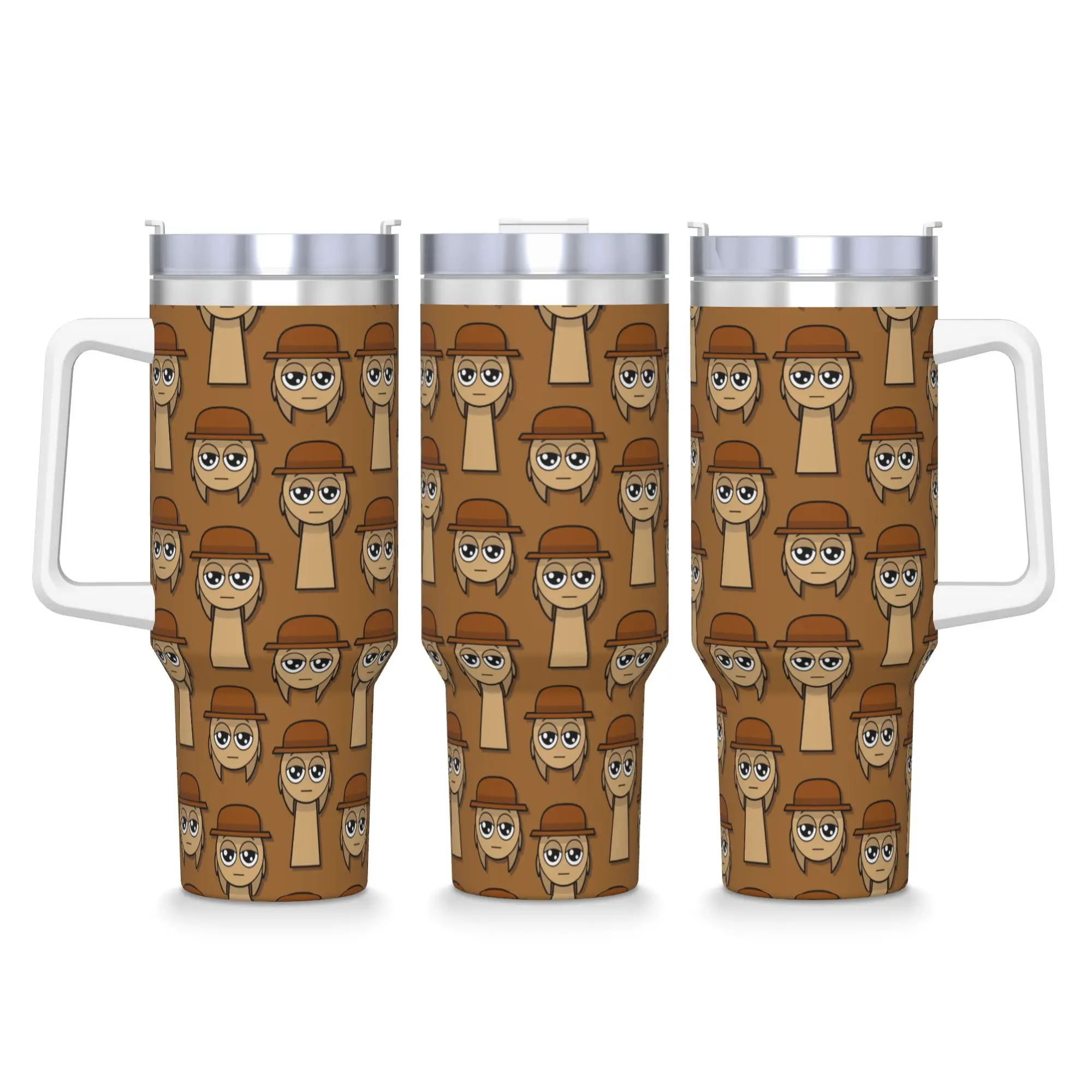 40OZ Stainless Steel Tumbler Cartoon Sprunki Game Coffee Mug  Heat Preservation Cold and Hot Car Mugs Travel Water Bottle