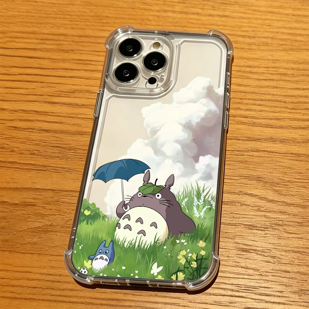 Anime T-Totoros Anti Fall Airbag Clear Phone Case For Oppo Reno15 Reno14 Reno13 12 11 10 8 Z F T Pro Plus