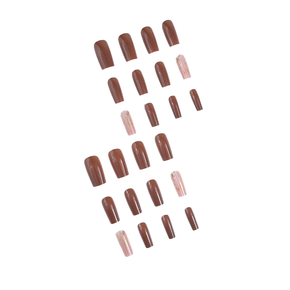 네일 스타일링 24개 미디엄 스퀘어 가을 겨울 메일라드 스타일 흰색과 다재다능한 기질의 부드러운 브로를 업그레이드하세요.