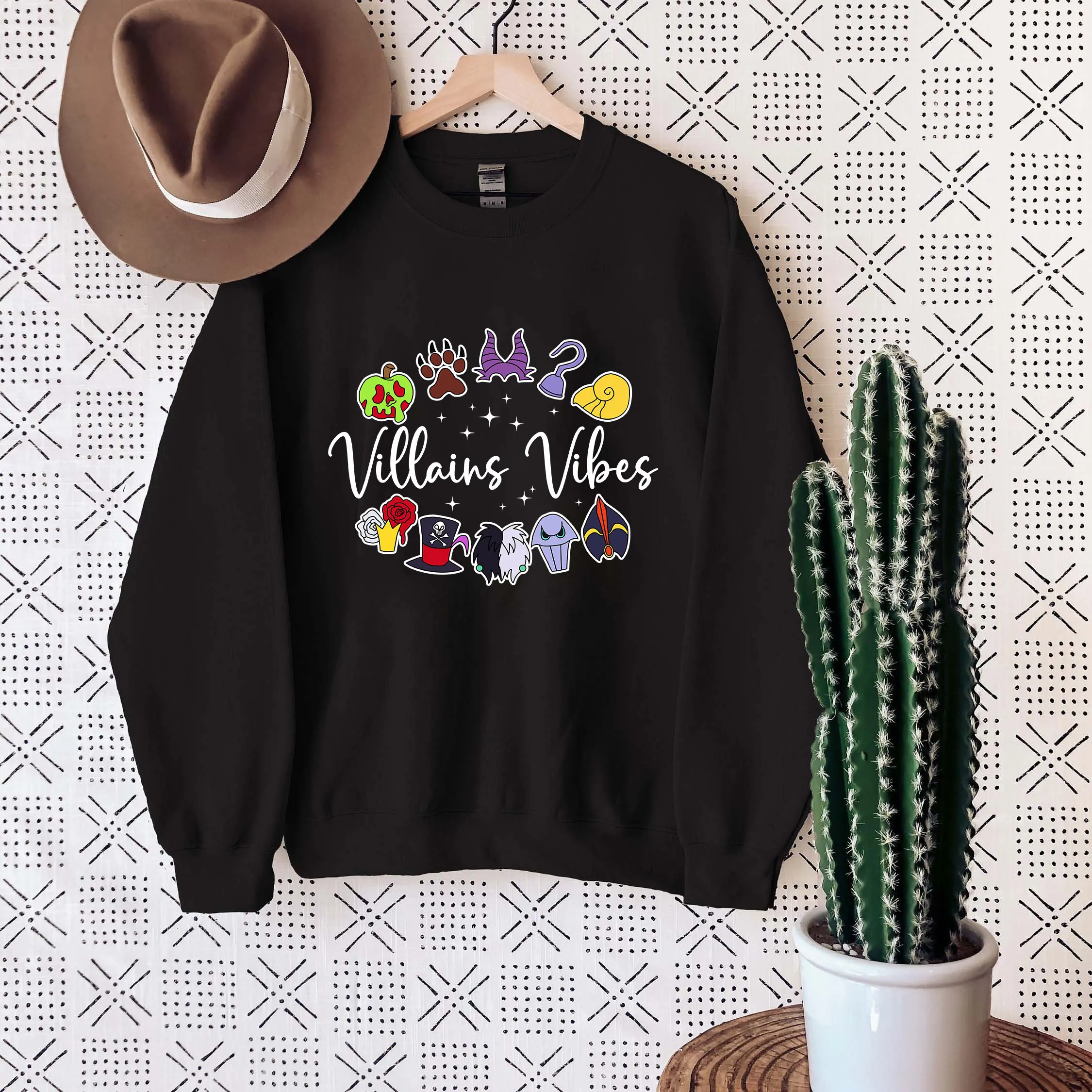 Villains Vibes Heat transfer Stickers Iron on Decals for Clothes Thermal Patches on Tshirts