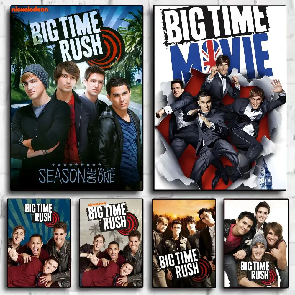 Music Groups B-Big Time Rush Poster Decorative Wall Sticker Mural Print Artwork for Living Room Bedroom Hallway Home Decor Gift