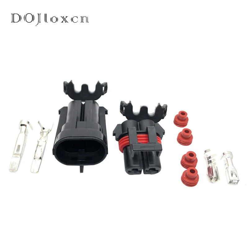 1/5/10/20/50 Sets 2pin Delphi Shell Metri-Pack 480 Car Connector 112052613 For Aotu Wiring Harness High Current Plug-In 12065863