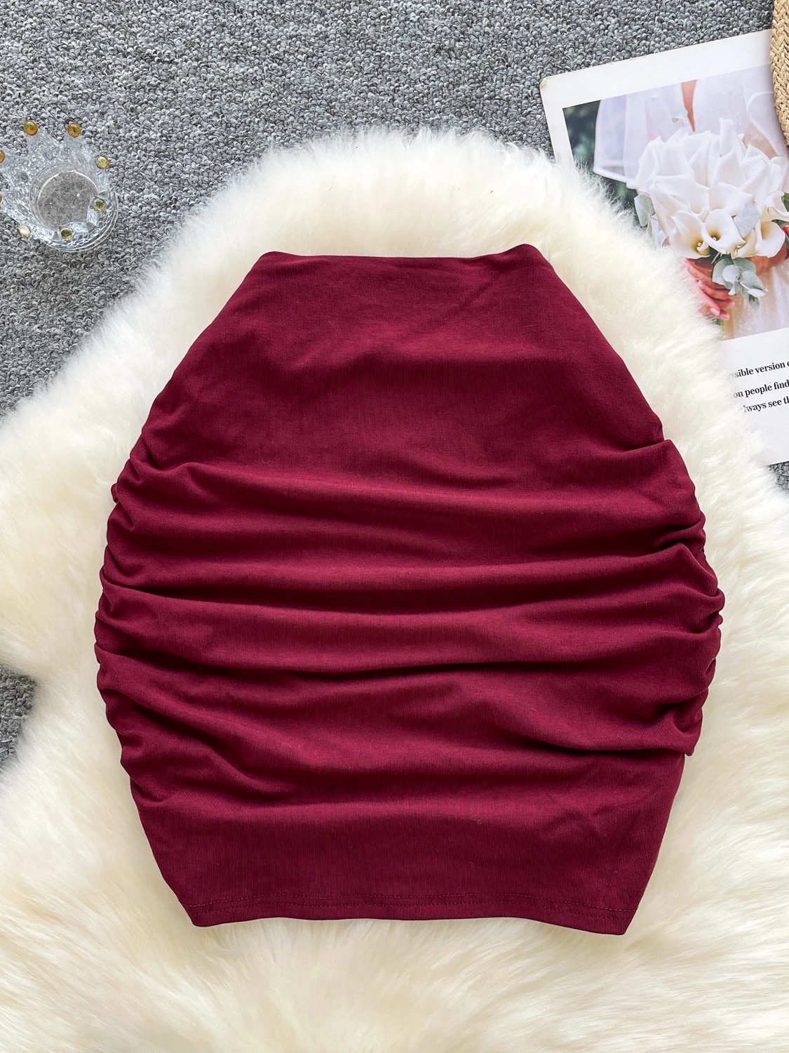 falda Deportiva para Mujer, Ajustada, de Cintura Alta, Pada, Moderna, Estilo Coreano, para el Trabajo Diario, Corte en...