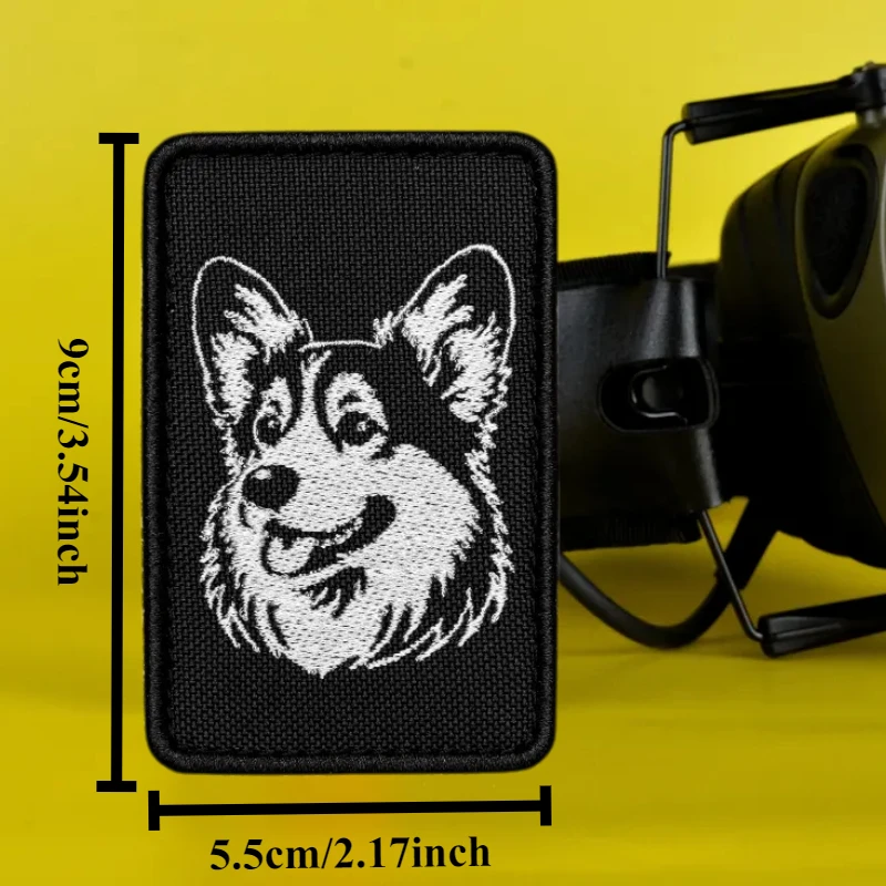 "Corgi" borduurpatches schattige hond klittenband patch op kleding militaire moreel badge armband tactische rugzakstickers