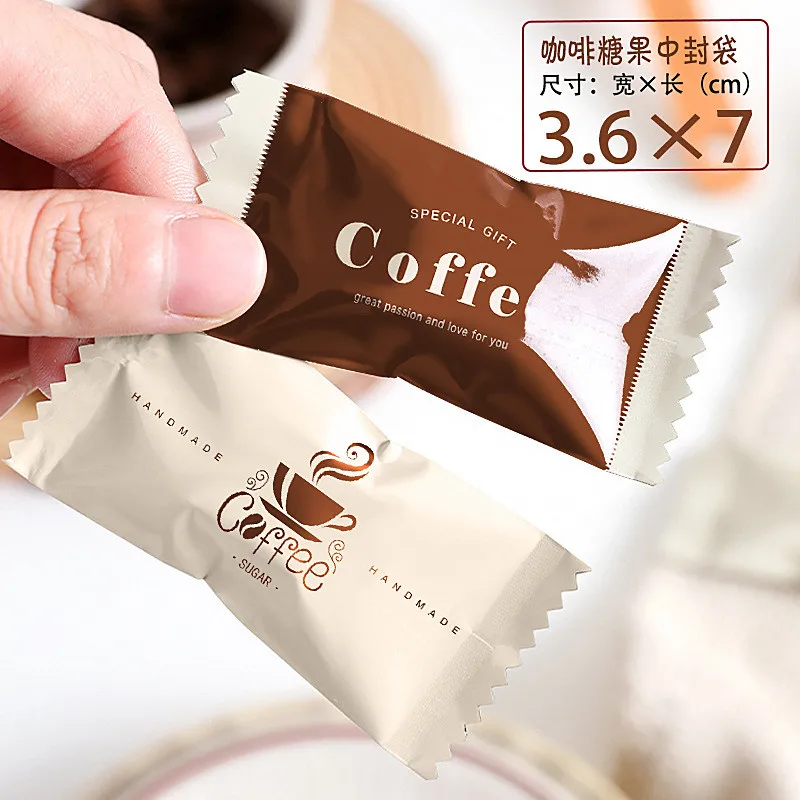 100Pcs Mini Einweg Verdickt Kaffee Zucker Taschen Backen DIY Manuelle Toffee Bonbons Schokolade Maschine Versiegelte Verpackung – Detail 4