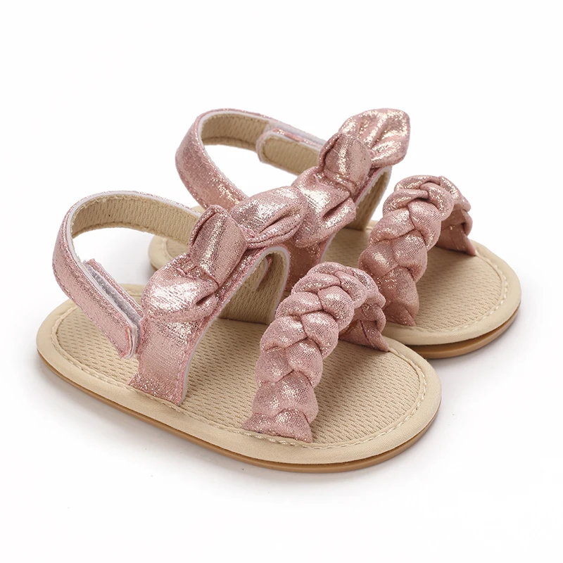 0-18 Monate Baby Mädchen Sommer Sandalen Niedliche Schleife Schuhe Baby Kinder Erste Schritt Sandalen 4 Farben