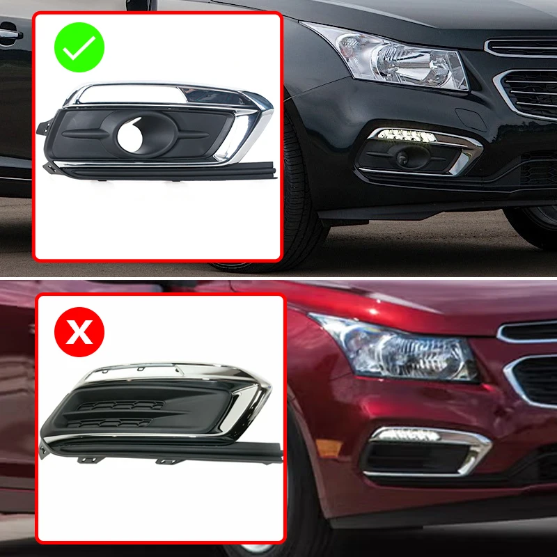 Fog light Cover For Chevrolet Cruze Sedan 4-Door 2015 2016 Auto Accessories Fog Lamp Hood Bezel Grille with Chrome Trim frame