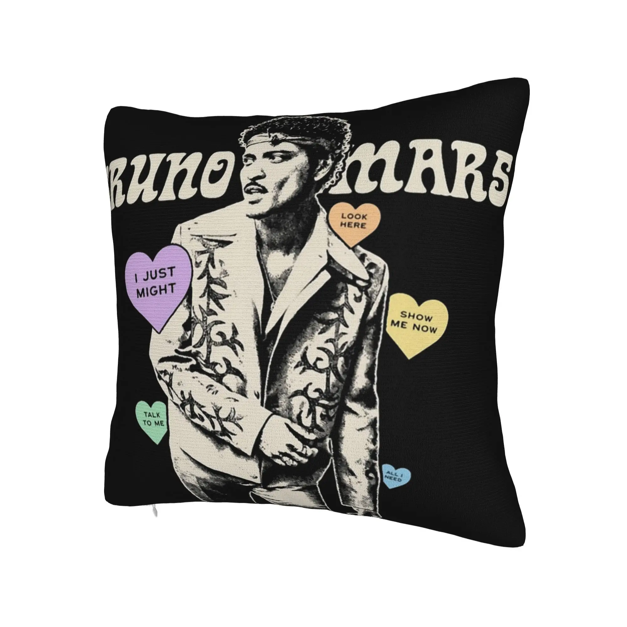 Decorative Pillowcase Bruno Mars Romantic Tour 2026 Merch Living Room  Throw Pillow Case Cover Zippered Multi Size
