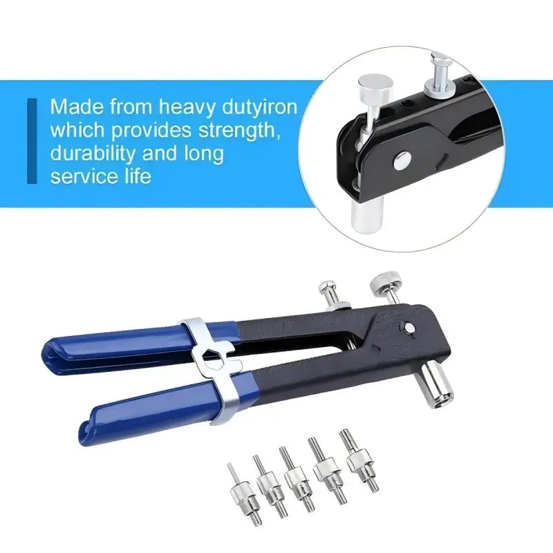 150PCS Stainless Steel Rivet Nuts Kit with Rivet Nut Gun And 5PCS Flathead Screw Crimp Plier - M3/M4/M5/M6/M8 Repair Tools