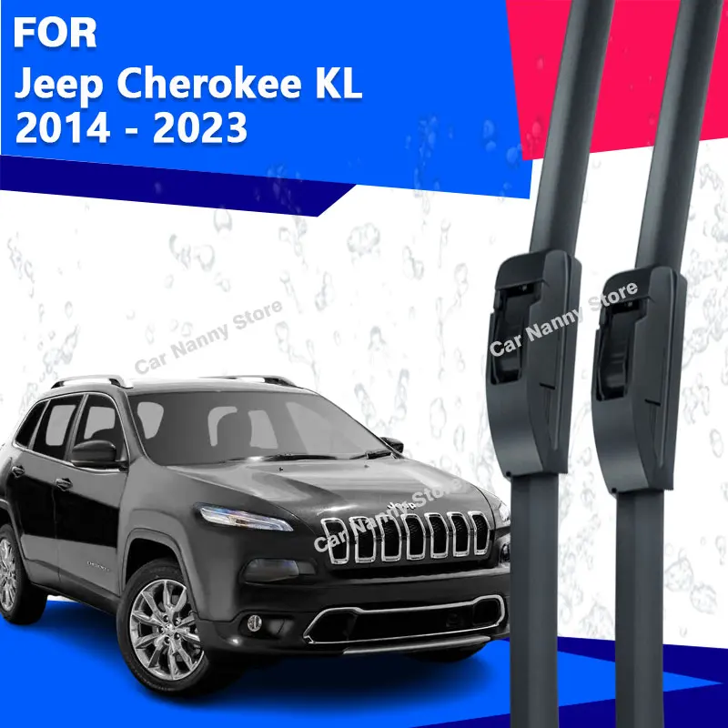 

Front Windshield Windscreen Blades for Jeep Cherokee KL 2014 - 2023 Car Wipers Rubber Strip Wiper Soft Rubber 2015 2016 2017