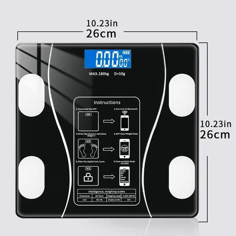 Electronic Weight Scales for Body Management and Weight Loss Intelligent Charging Body Fat Scale Household Fat Measurement Scale