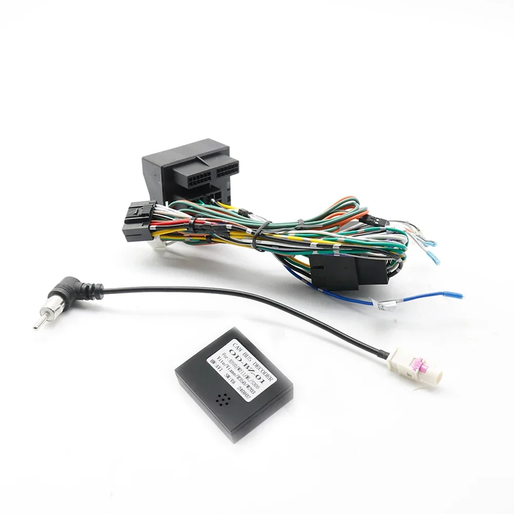 Car Android 16PIN Power Wiring Harness Cable With Canbus For Mercedes Benz B200/C-Class/E-Class/ML/S300/Vito/Viano/R-Class