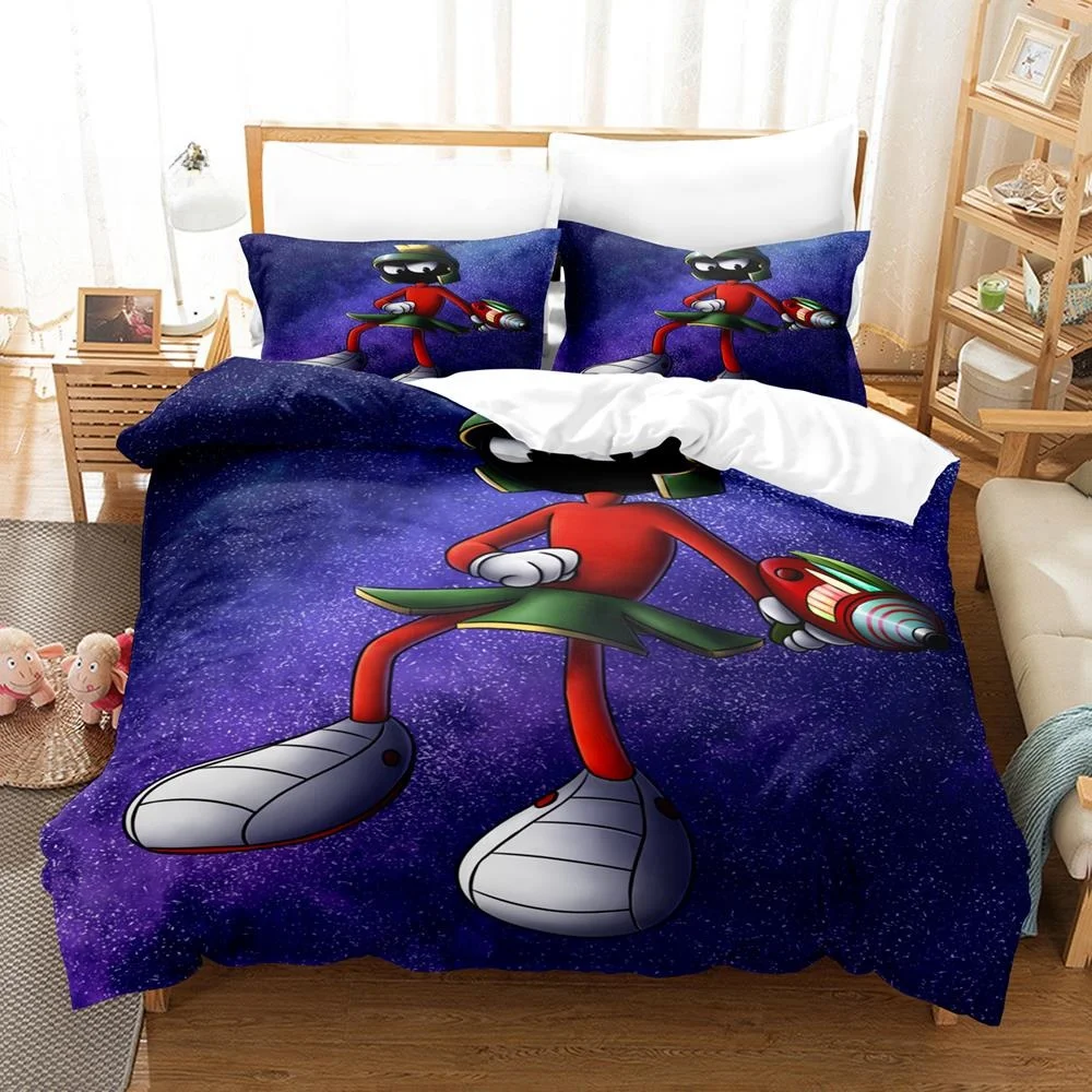 Fashion 3d Print Anime Marvin The Martian Bedding Set Single Twin Full Queen King Size Bed Set Adult Kid Bedroom Duvetcover Sets 5
