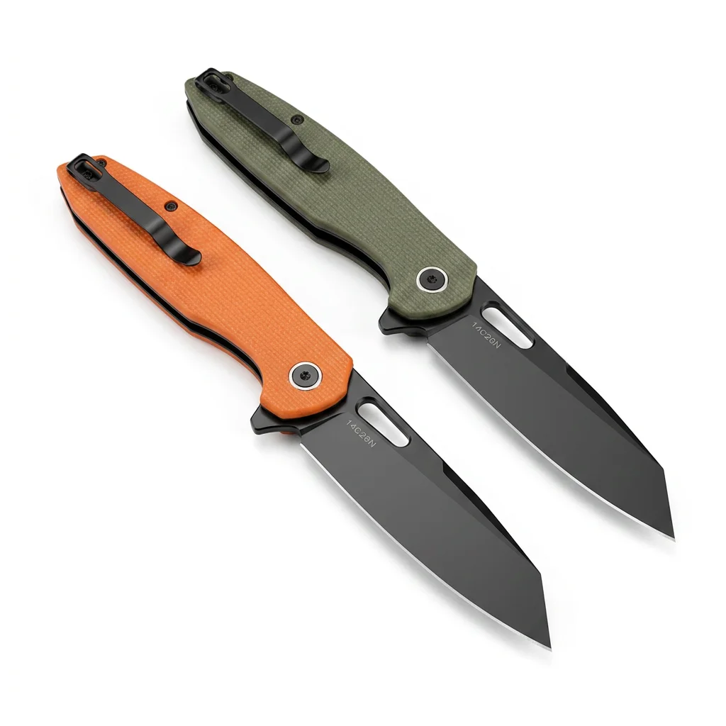 Outdoor Folding Knife 14C28N High Hardness Steel Outdoor Camping Knife Black Craftsmanship Sharp Folding Knife Portable Knife