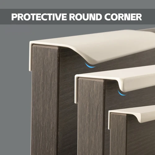 Imagen 2 del producto Manija oculta, diseño de manija de gabinete, armario oculto curvo de aluminio, manija de gabinete de cocina, cómoda, Herrajes para muebles