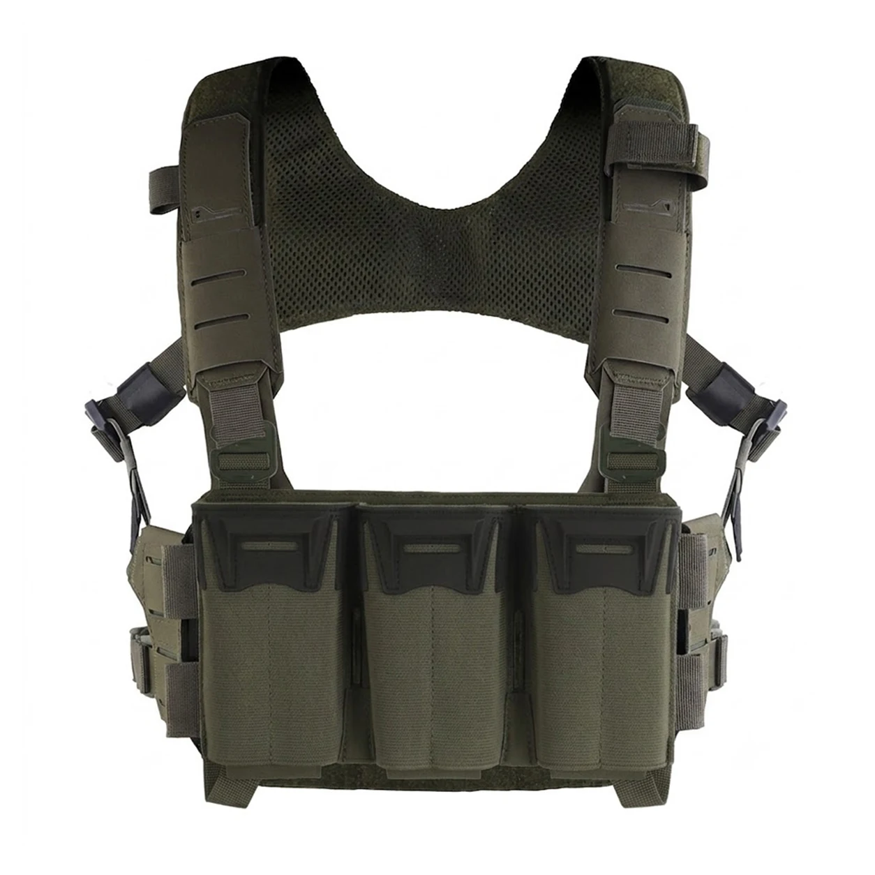 Modular Tactical Chest Rig 5.56 Triple Mag Pouch Lightweight Breathable Molle Vest Military Airsoft Combat Equipment Storage