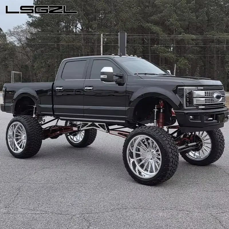i LSGZL High Polished Wheels Super Single Wheels 8x6.5 10x225.75 20 22 24 26 Inch Concave Rims Truck Wheels for Chevy GMC