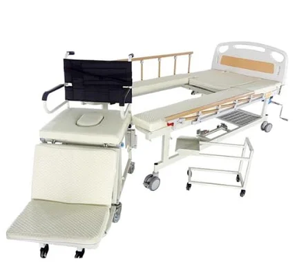 Hot Sale Nursing Equipment Multifunctional Patient Wheelchair Bed Homecare Nursing Bed With Toilet