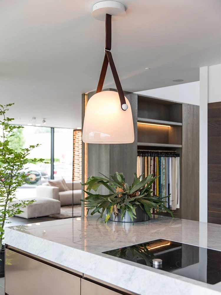 Nordic Restaurant Glass Chandelier Modern Simple Creative Personality Bedside Designer Model Room Bar Lamp