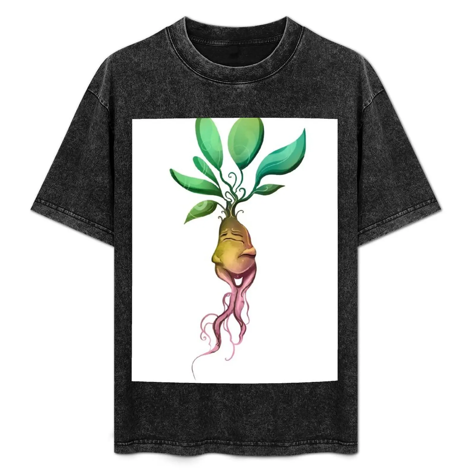 

Male Mandrake Root T-Shirt Plus Size Basic Short Sleeve Top
