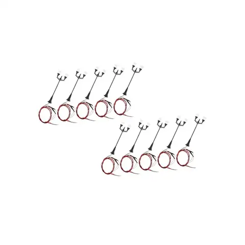 10pcs LED Street Light Railway Lamp 1:100 HO Gauge Warm LED Single Head