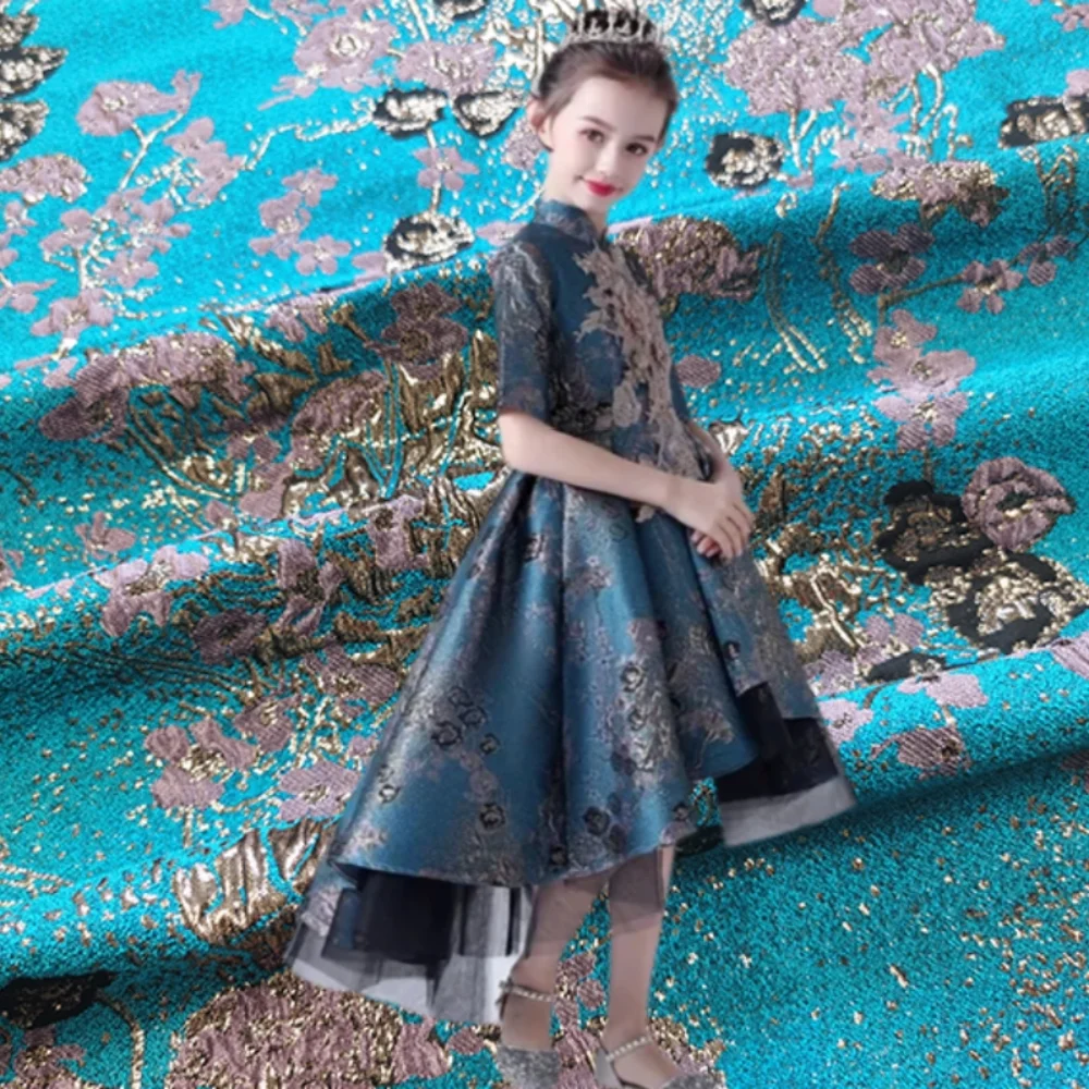 

Металлическая проволока, жаккардовая парчовая ткань для шитья детского платья, комплект ветровки, костюмы для выступлений, модная ткань