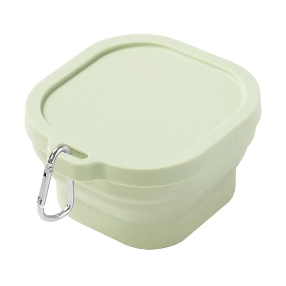 

Large Capacity 400ml Foldable Lunch Box Portable Silicone Camping Bowls with Lid Non slip bottom Food Storage Container Travel