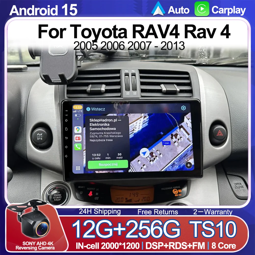 

Android 15 For Toyota RAV4 Rav 4 2005 2006 2007 2008 2009 2010 2011 2012 2013 Car Radio Multimedia Player 2 Din Carplay Stereo
