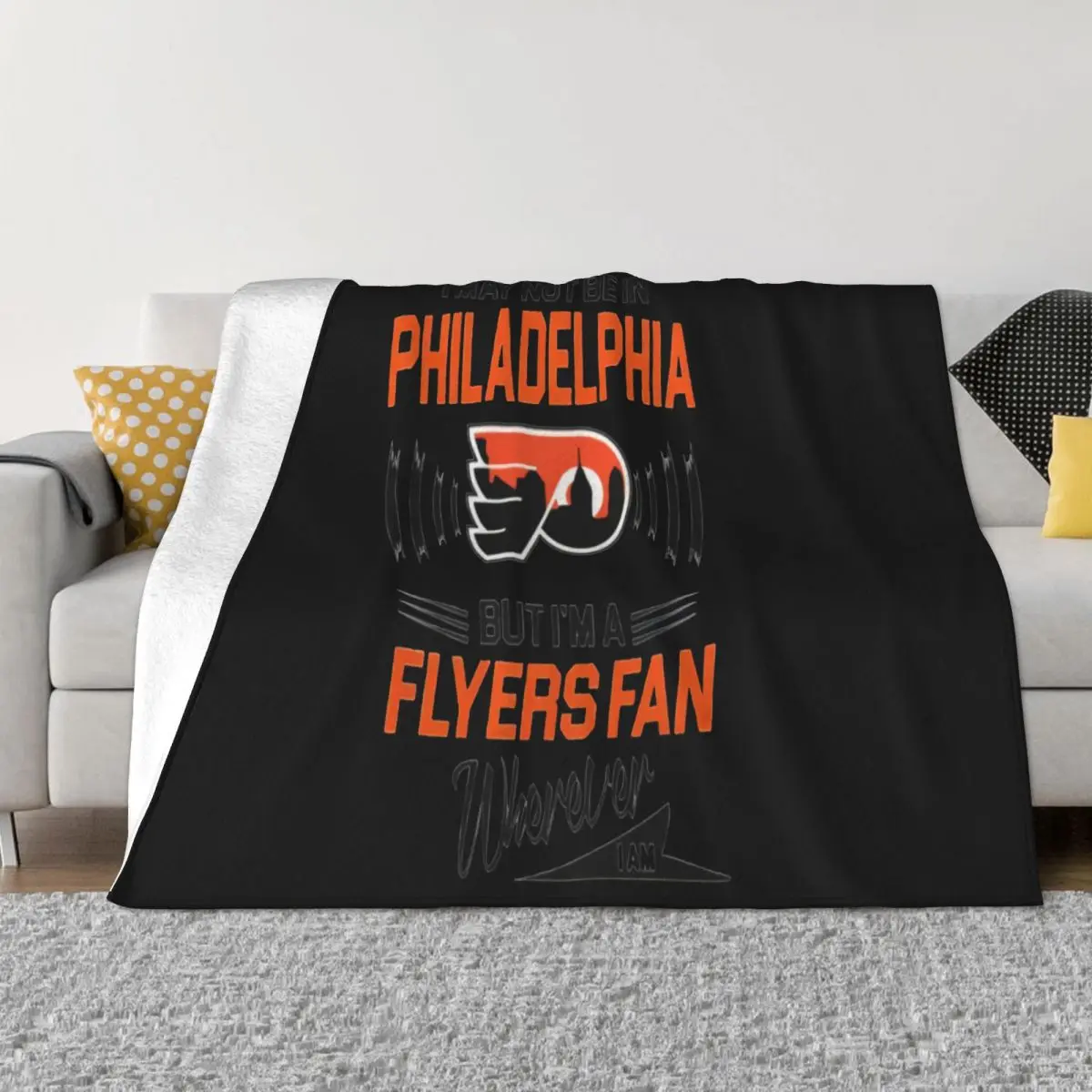 I May Not Be In Philadelphia But I Am A Flyer Fan Wherever I Am A Uni Hip Hop Throw Blanket