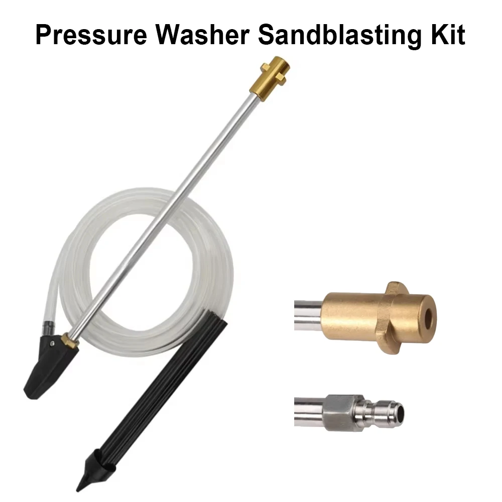 

1/4 Inch Quick Connect Wet Sandblaster Nozzle Kit High Pressure Rust Paint Graffiti Remover Tool