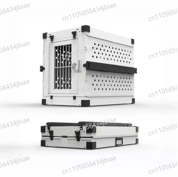 

Portable Dog Cage Out Box Folding Aluminum Alloy Medium and Large Dog Cage Pet Car Cage Camping Check Box