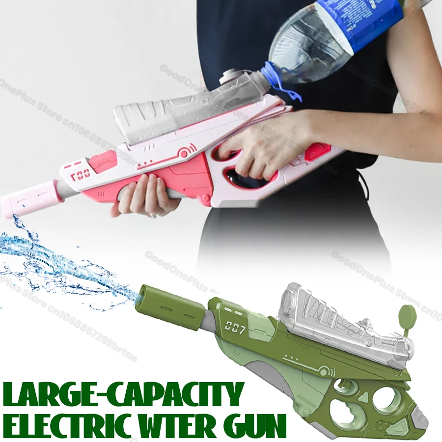 

2L Electric Water Gun Large High-Pressure Automatic Shotting Water Gun Electric Squirt Blasters Summer Outdoor Pool Games