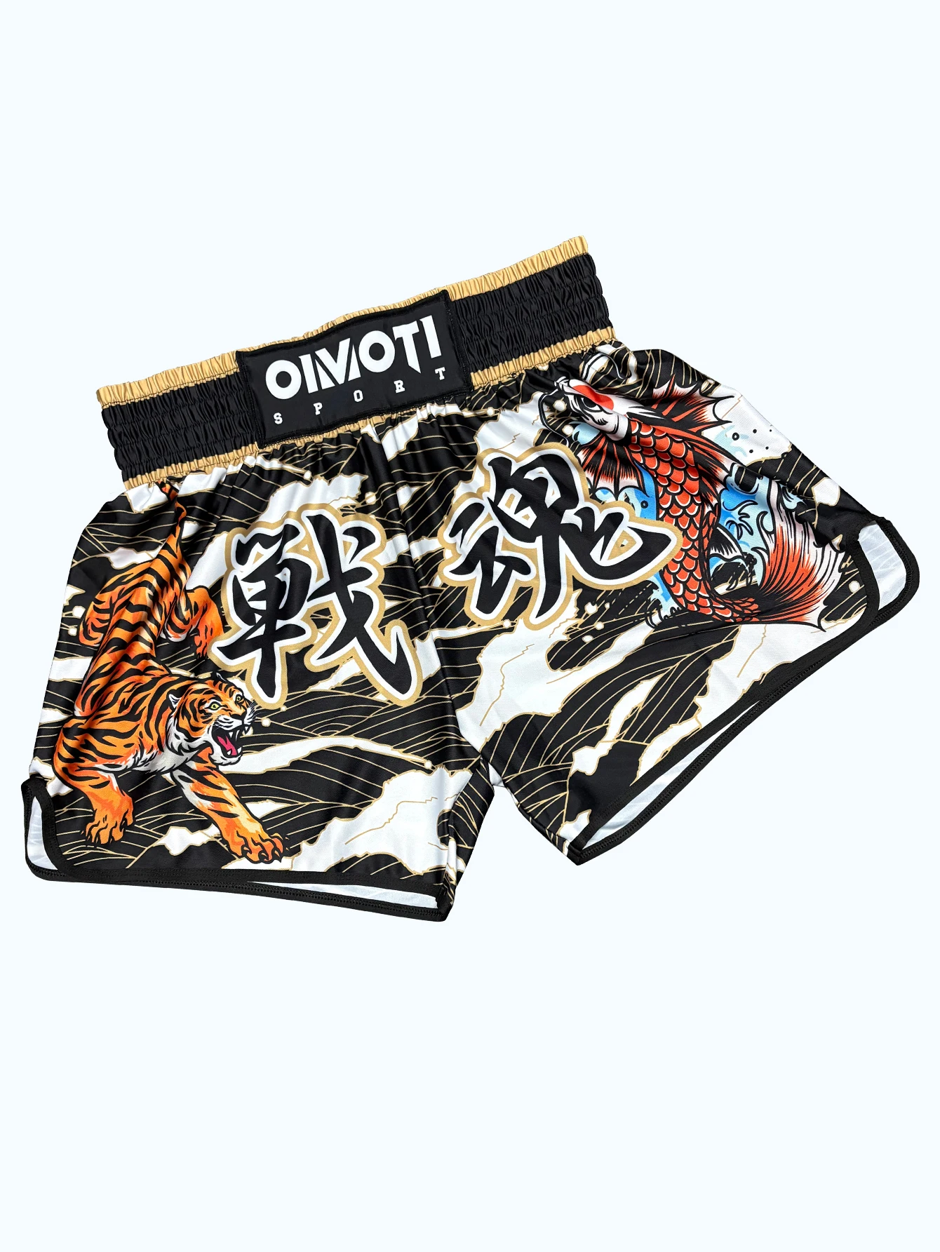 High-Waist Sports Shorts Boxing Fitness Shorts High-Elasticity Breathable Quick-Dry Fabric Sambo Jiu-Jitsu Training Shorts
