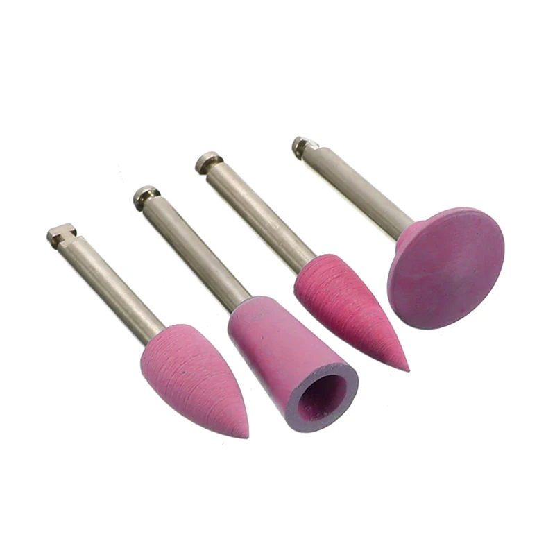 4Pcs/lot Dental Grinding Heads Teeth Polisher Low Speed Silicone Machine Dental Polishing Dental Tools Dentistry Lab