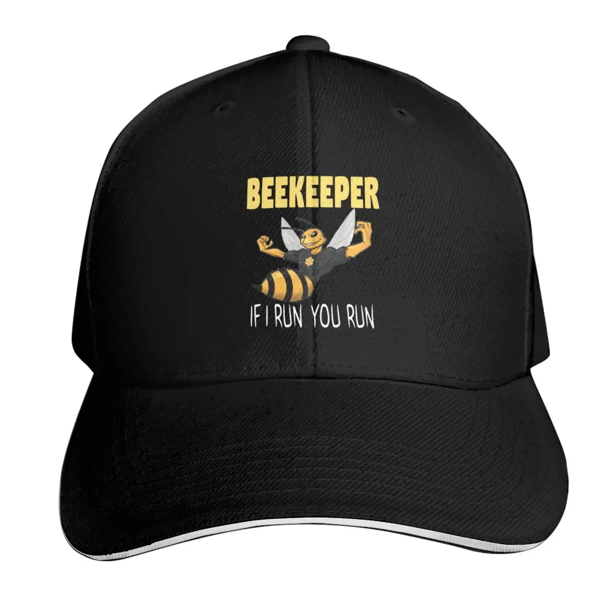 Beekeeper If I Run You Run Beekeeping Cap Fashion Casual Baseball Caps Adjustable Hat Hip Hop Summer Unisex Baseball Hats